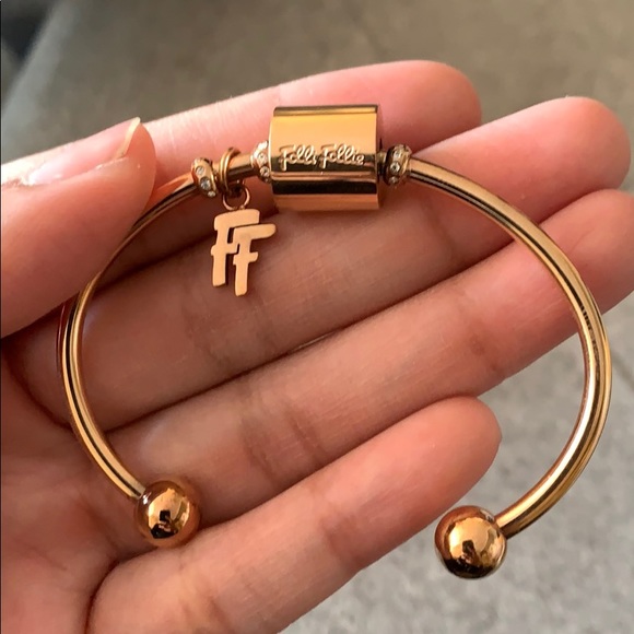 Follie Follie Rosegold Bangle with Crystals